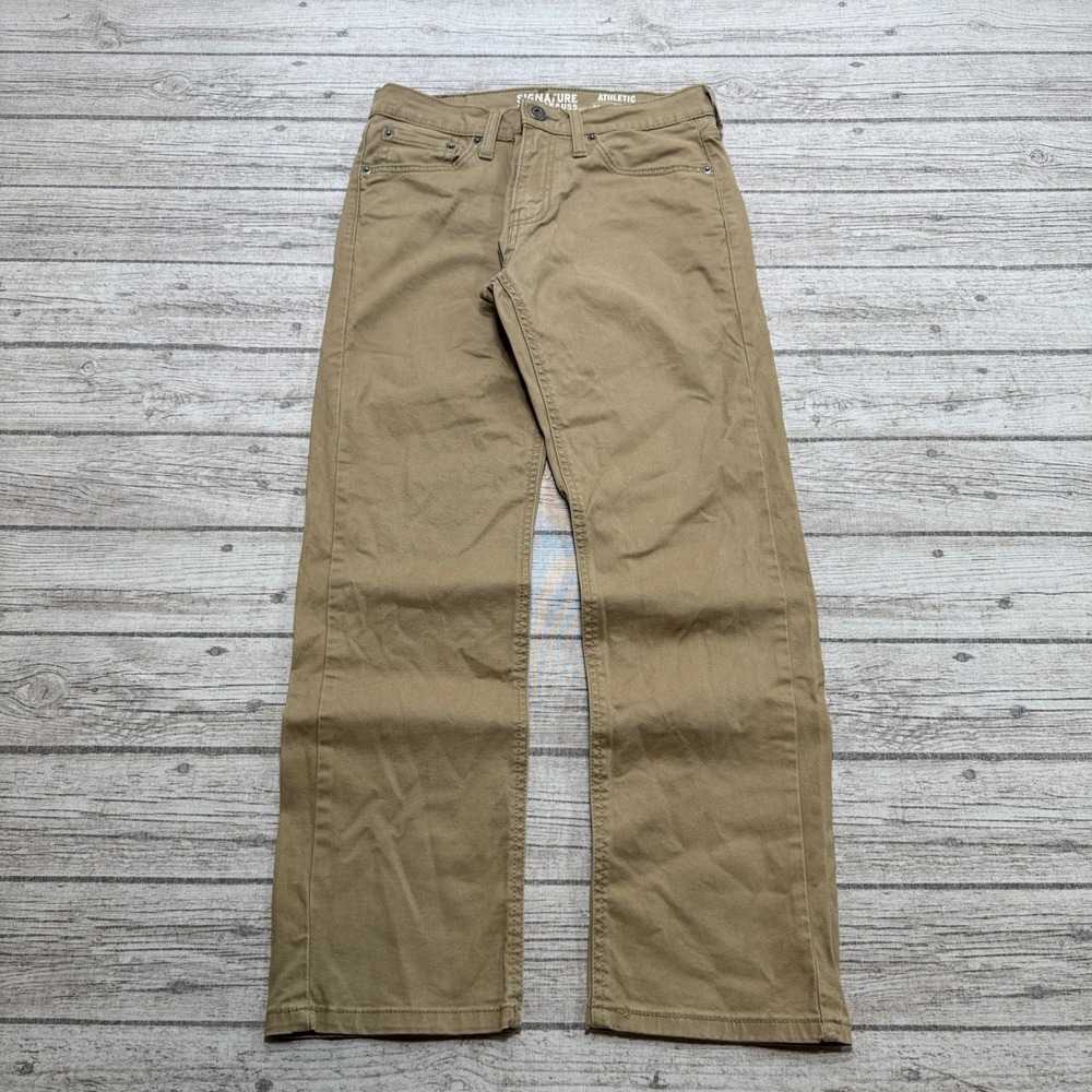 Levi's Chino Pants Men's 29x26 Brown Signature Athletic Fit Trousers Workwear